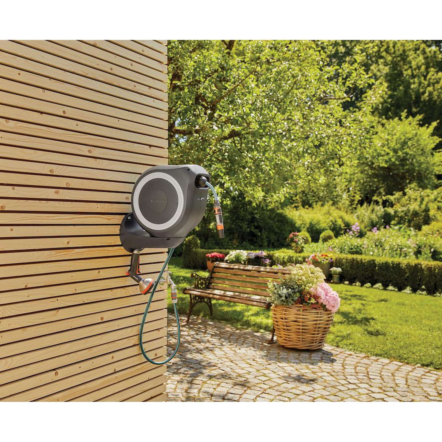 Gardena Wand-Schlauchbox RollUp S (weiß) 15 m