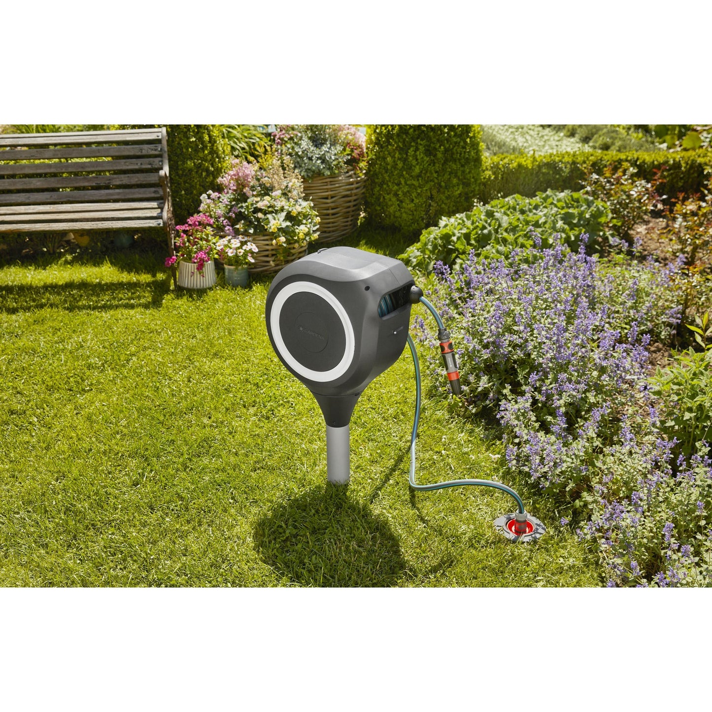 Gardena Garten-Schlauchbox RollUp S (weiß) 15 m