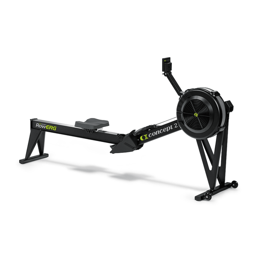 Concept2 Rudergerät RowErg mit hohen Beinen Mattschwarz